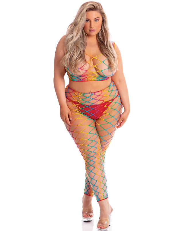 Bodystocking Pink Lipstick Multicolour (XL)-0