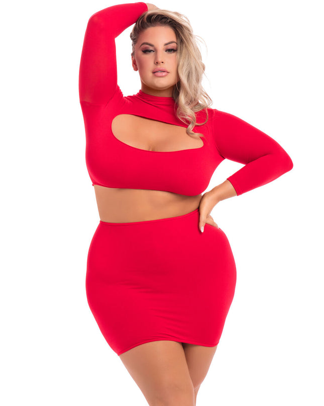 Underwear Set Pink Lipstick Red (3XL/4XL)-0