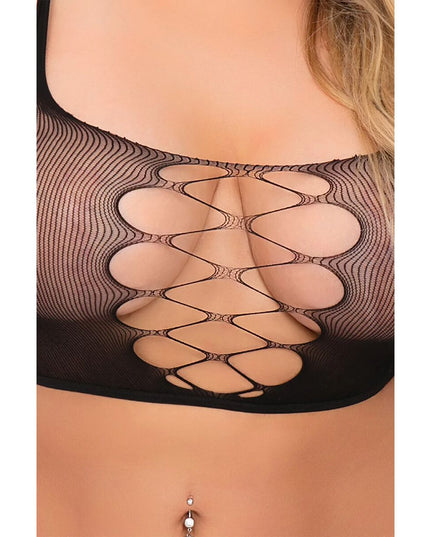 Underwear Set Pink Lipstick Black (L)-4