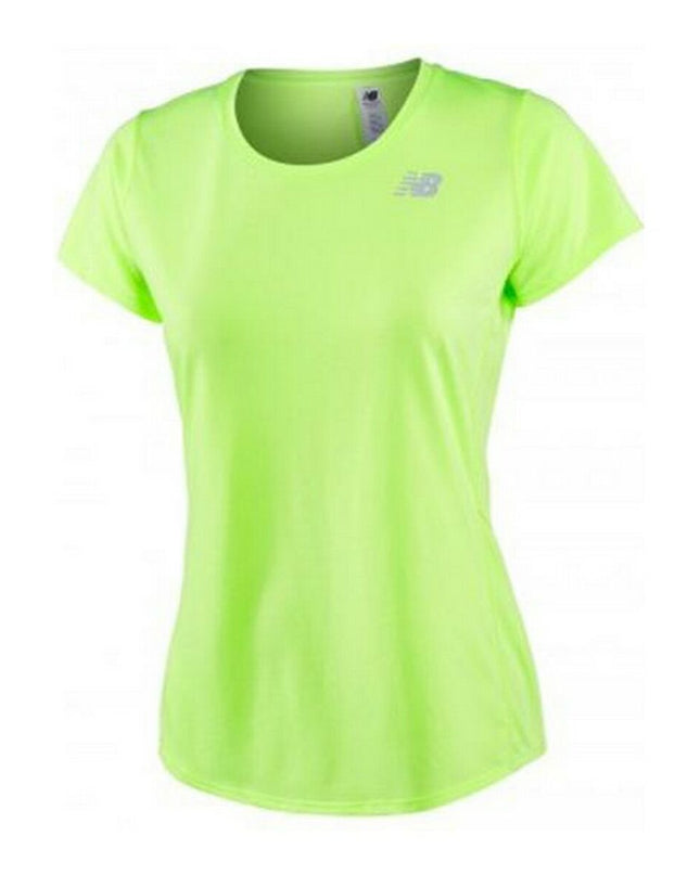 Women’s Short Sleeve T-Shirt ACCELERATE New Balance WT73128 BIO Yellow-0