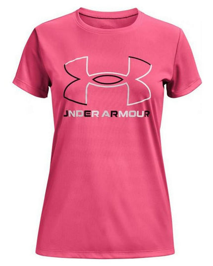Women’s Short Sleeve T-Shirt Under Armour Big Logo Pink-0
