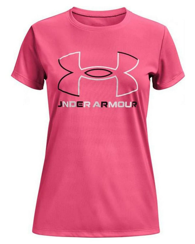 Women’s Short Sleeve T-Shirt Under Armour Big Logo Pink-0
