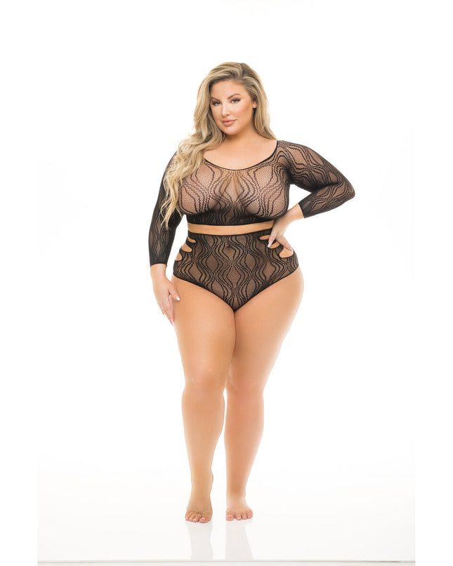 Underwear Set Pink Lipstick Black (L)-0