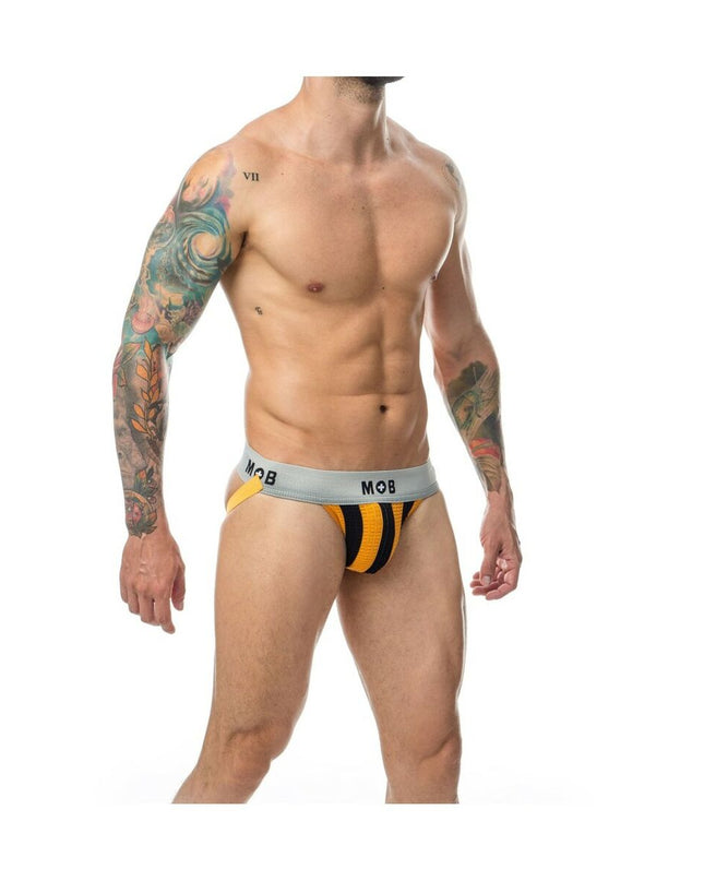 Thong Mob Eroticwear Black Orange M-0