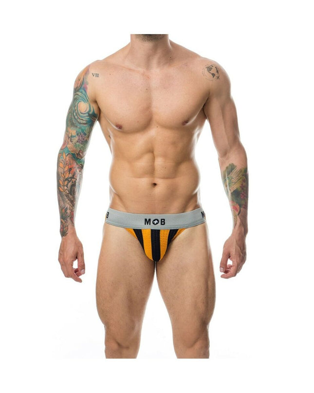 Thong Mob Eroticwear Black Orange M-1