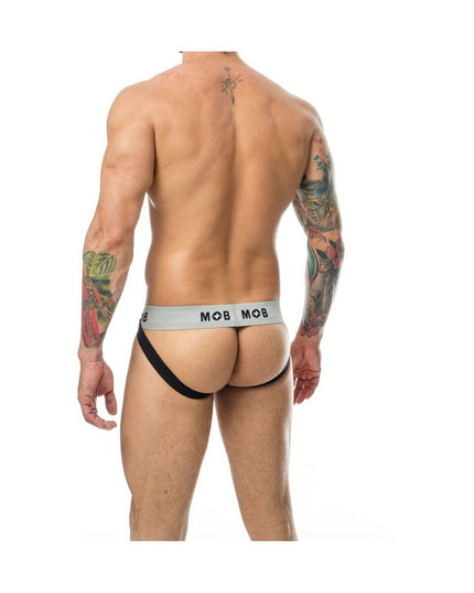 Thong Mob Eroticwear White Black XXL-3