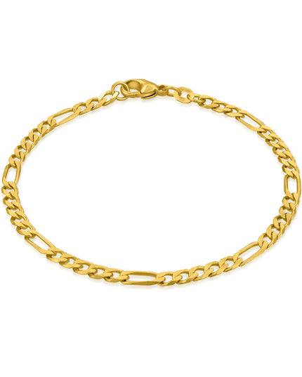 Figarokette 3:1 VARIED 14k Echtgold Diamantiert-0