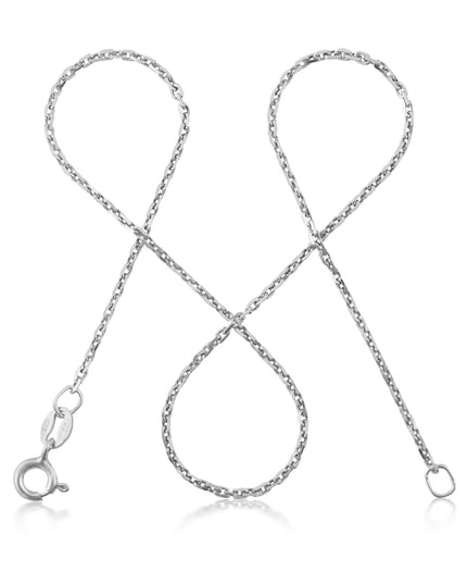 Ankerkette DELICATE Dünn Silber Diamantiert-0