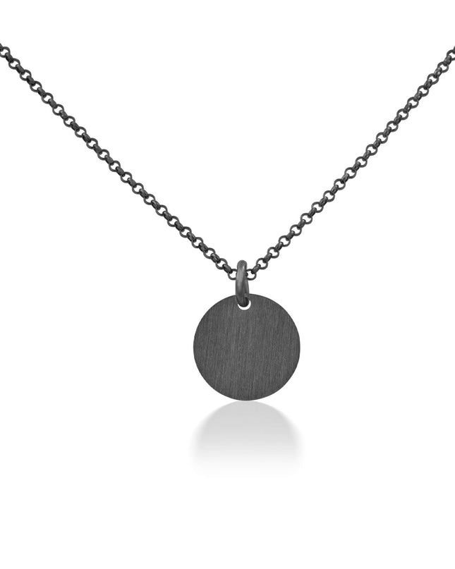 Kettenanhänger CIRCLE 1,2 cm Schwarz-1