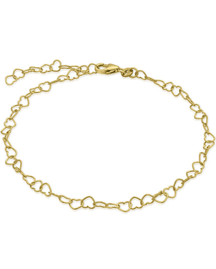 Fußkette Herzkette HEART 8k Gold-0