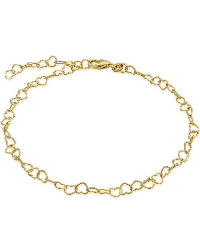 Fußkette Herzkette HEART 8k Gold-0