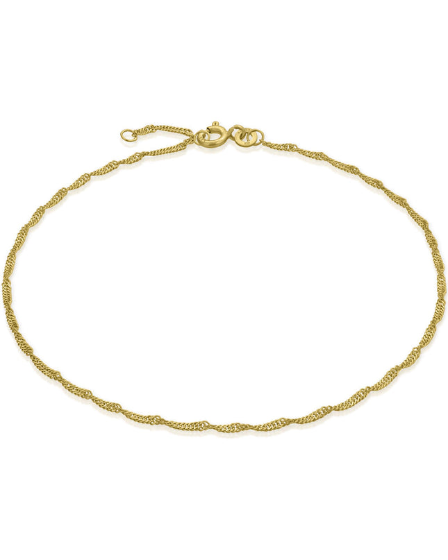 Fußkette Singapurkette SINGAPORE Filigran 8k Gold-0