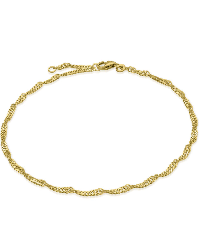 Fußkette Singapurkette SINGAPORE Original 8k Gold-0