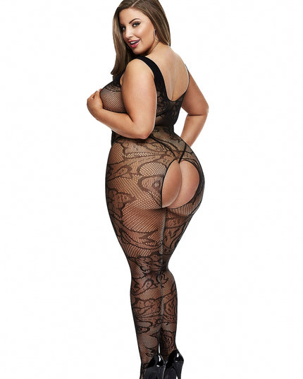 BACI BODYSTOCKING BLACK PATTERNED 50008-33-1