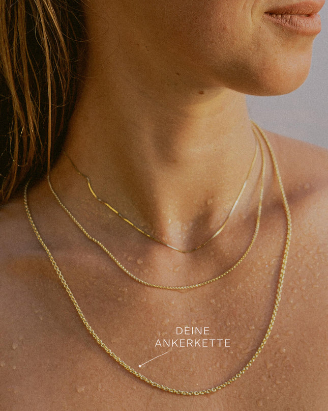 Ankerkette DELICATE Minimalistisch 14k Echtgold-1