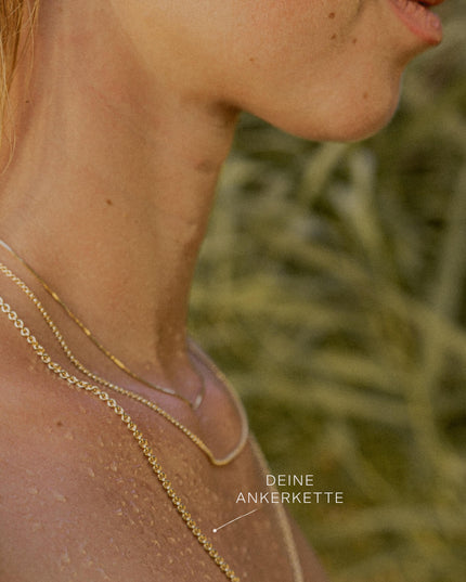 Ankerkette DELICATE Minimalistisch 14k Echtgold-2