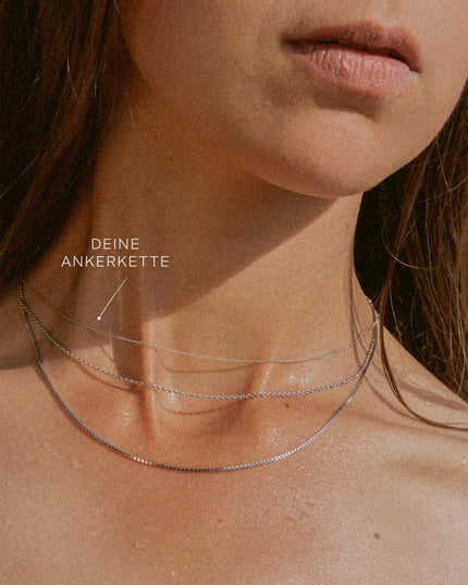 Ankerkette DELICATE Hauchzart 14k Weißgold-1