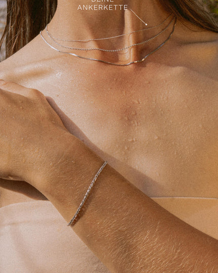 Ankerkette DELICATE Hauchzart 14k Weißgold-2