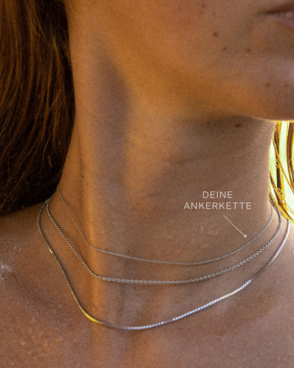Ankerkette DELICATE Hauchzart 14k Weißgold-3