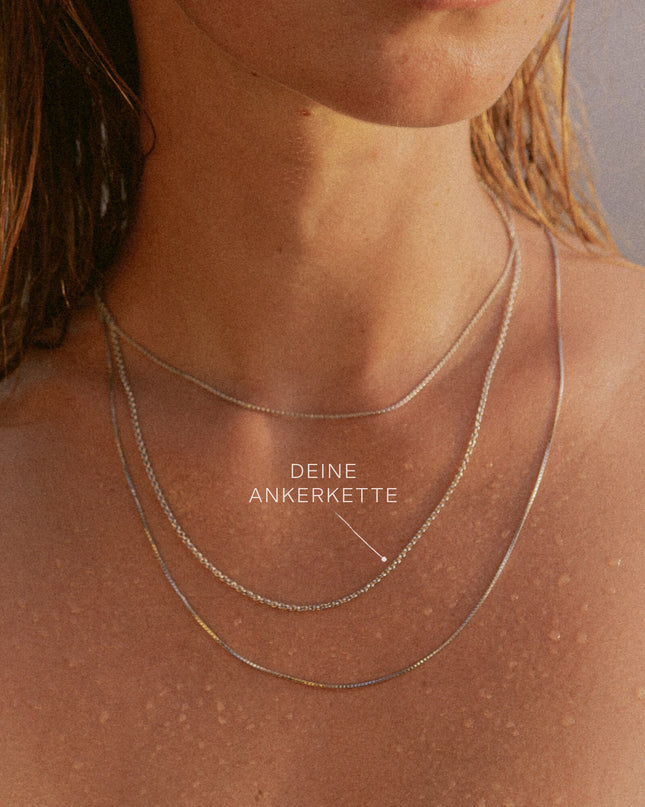 Ankerkette DELICATE Zart 14k Weißgold-1