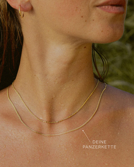 Panzerkette TIMELESS Schlicht 14k Echtgold-2