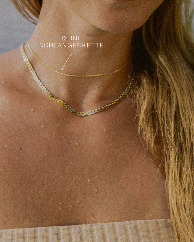 Schlangenkette ETERNITY Dünn 14k Echtgold-1