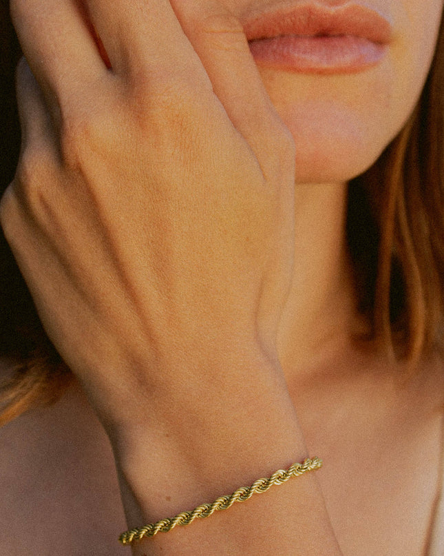 Armband Kordelkette SWIRL 14k Echtgold-1
