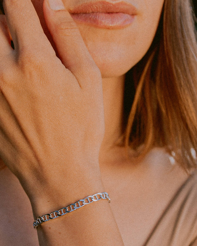 Armband Panzerkette TIMELESS Robust Silber-1