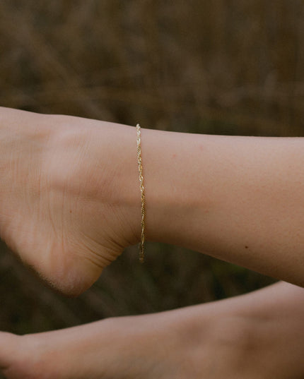 Fußkette Singapurkette SINGAPORE Original 8k Gold-2