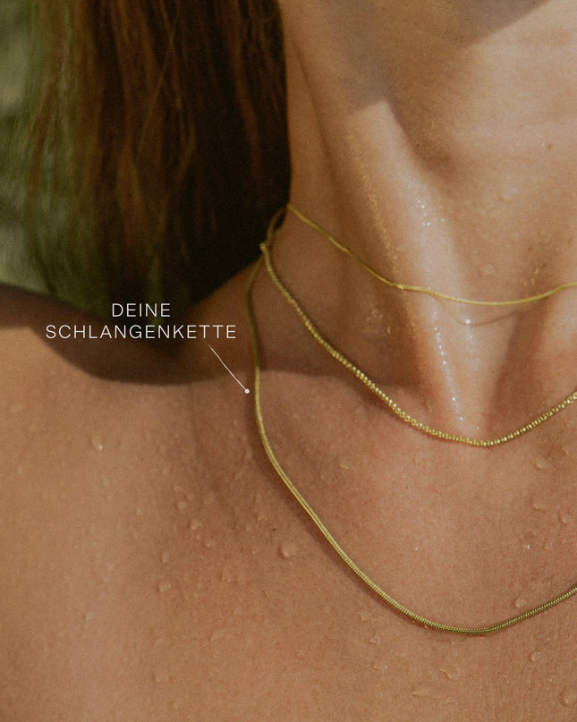 Schlangenkette ETERNITY Dünn 8k Gold-1