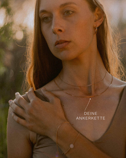 Ankerkette DELICATE Filigran Roségold Vergoldet-2