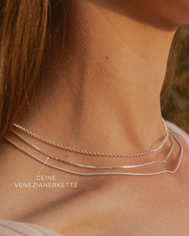 Venezianerkette VENICE Zart Silber-1