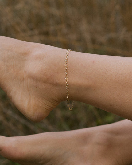 Fußkette Herzkette HEART 8k Gold-2