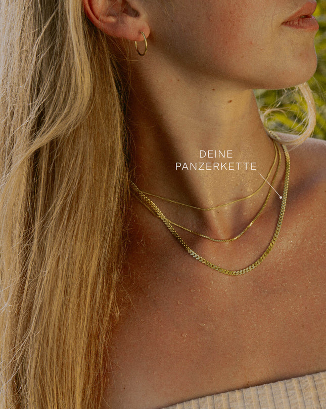 Panzerkette TIMELESS Modern 8k Gold-1