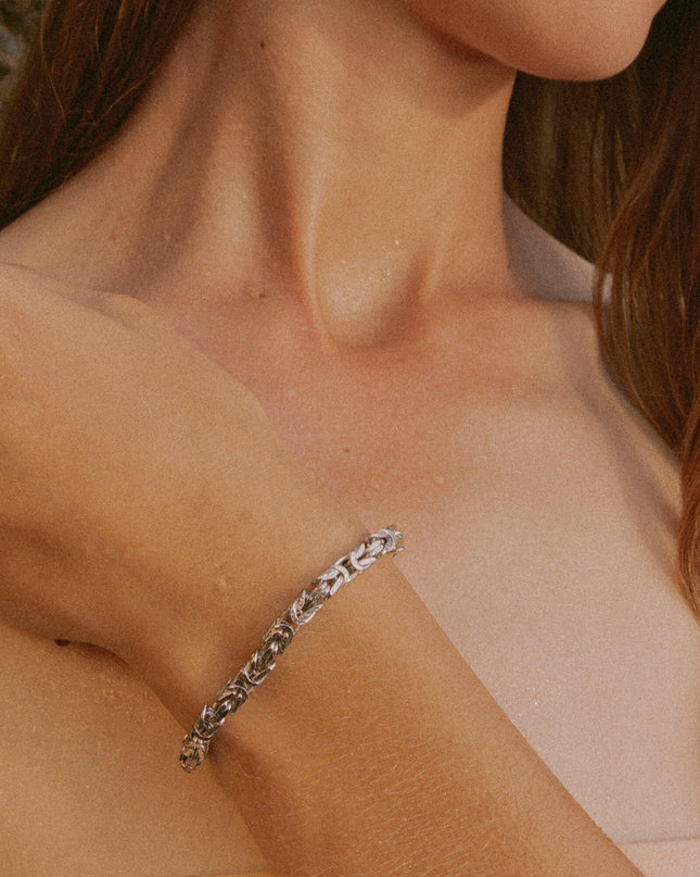 Armband Königskette ROYAL Modern Silber Rhodiniert-1