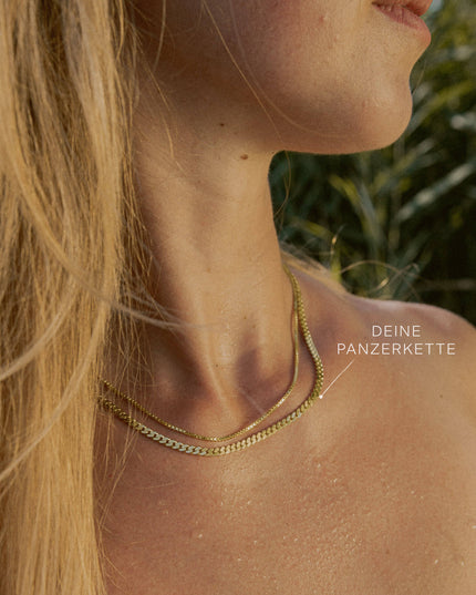 Panzerkette TIMELESS Modern 8k Gold-2