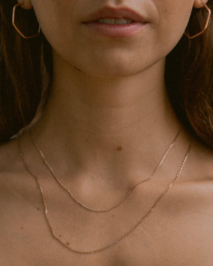 Creolen HEXAGON Dezent Roségold Vergoldet-3