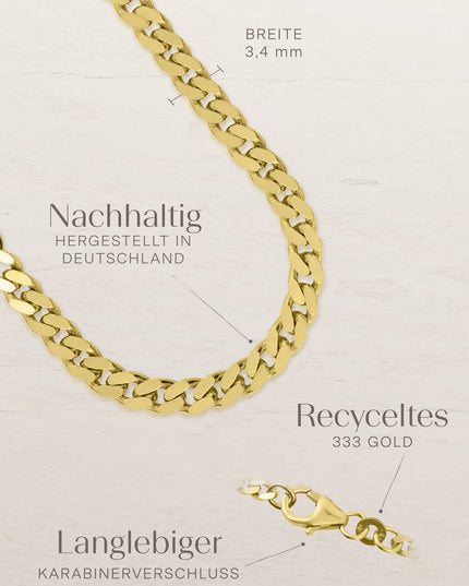 Panzerkette TIMELESS Modern 8k Gold-3
