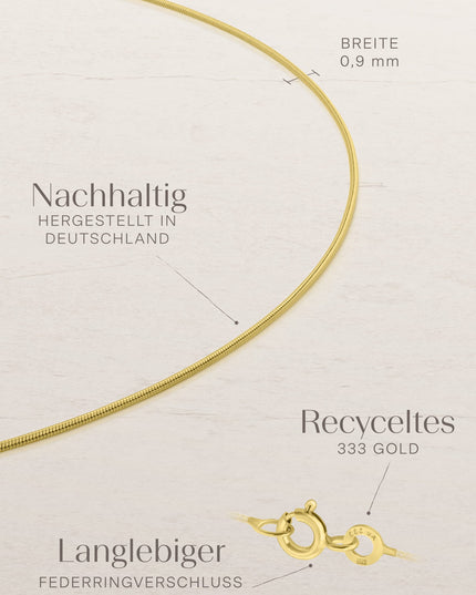 Schlangenkette ETERNITY Hauchzart 8k Gold-3