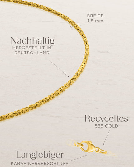 Armband Königskette ROYAL Dezent Echtgold-2