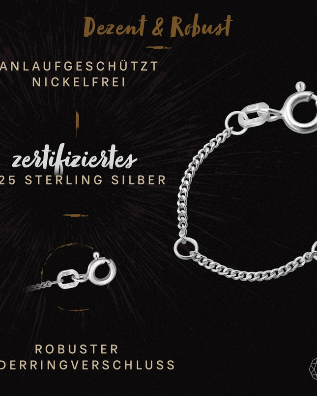 Verlängerungskette Panzerkette Silber-1