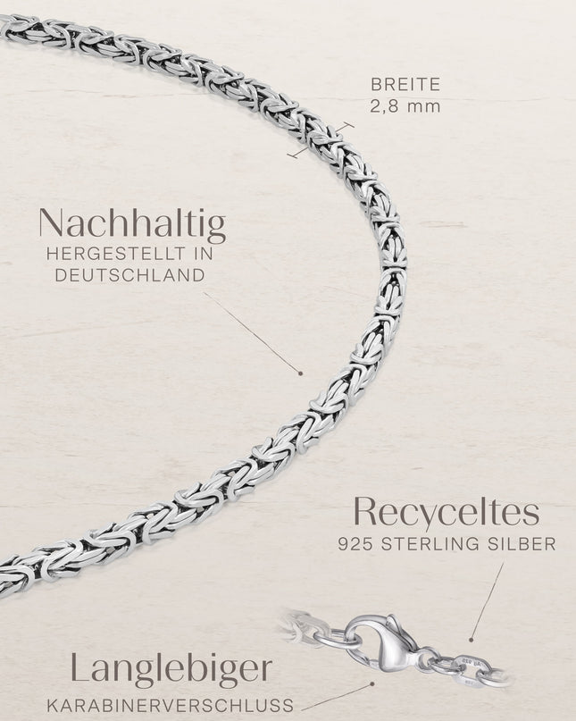 Armband Königskette 2,8 mm Silber-1