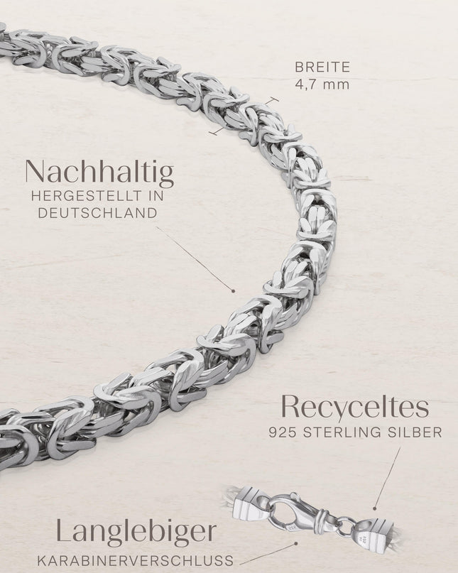 Armband Königskette ROYAL Modern Silber-1