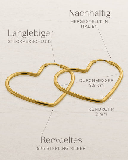 Creolen HEART Vergoldet-3