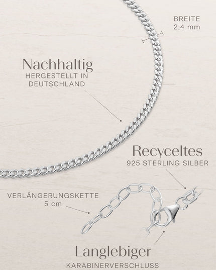 Fußkette Panzerkette TIMELESS Silber-4