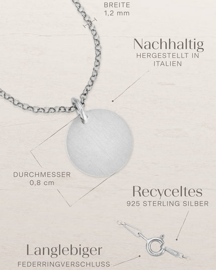 Kettenanhänger CIRCLE 1,2 cm Silber-4