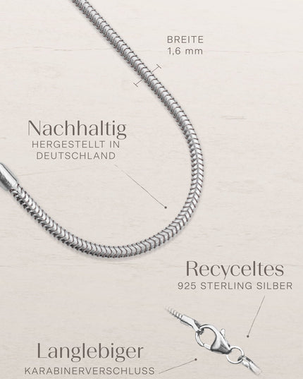 Schlangenkette ETERNITY Fein Silber-2