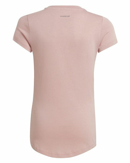 Child's Short Sleeve T-Shirt Adidas Girl Power Pink-7
