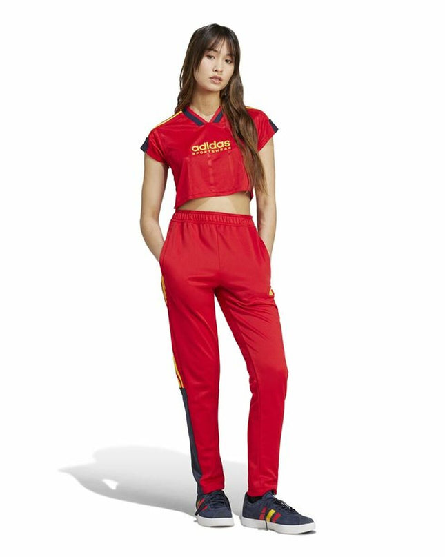 Women’s Short Sleeve T-Shirt Adidas Tiro Cut 3  Red-0