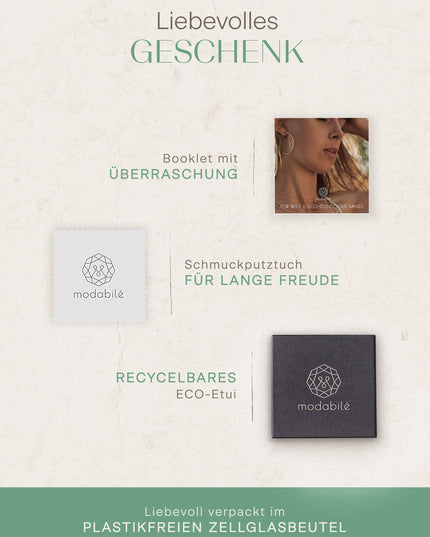 Creolen HEXAGON Dezent Schwarz Rhodiniert-4